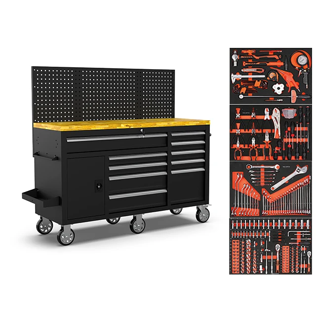 Carrello Portautensili Industriale Robusto con Cassetti per Officine e Garage, Carrello Portautensili Industriale con Attrezzi - immagine 3