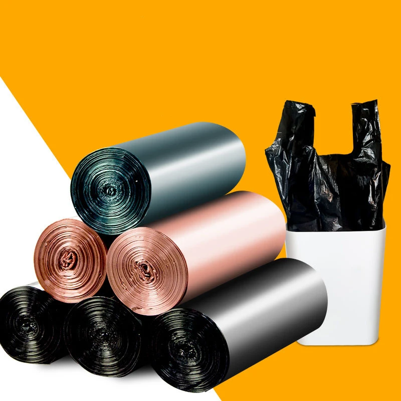 

Disposable Garbage Bag Thick Storage Vest Type and Flat Top Type Household Trash Bag Kitchen Durable Disposable Plastic Bags