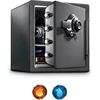 Medium Gray Fireproof Safe and Waterproof Safe Box with Dial Combination Documents,  1.23 Cubic Feet, SFW123DSB 1