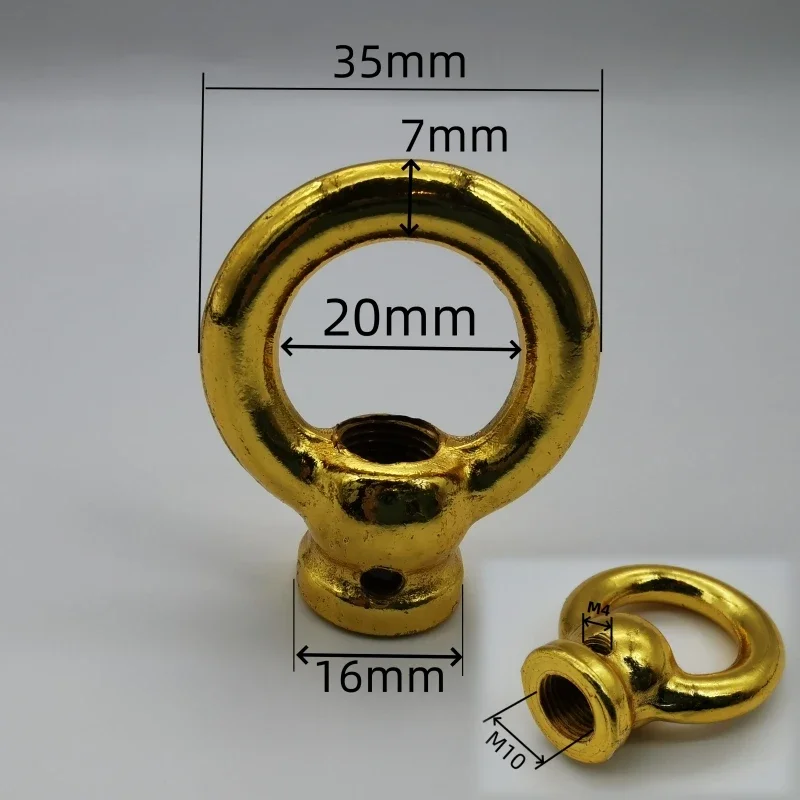 M10 fine tooth chandelier Iron pendant Ring crystal Lamp closed Hook chain load-bearing Iron Ring Lighting Accessories 2 Pieces led lamp accessories