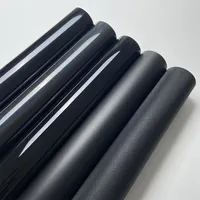 Car Wrap Black Vinyl Film Glossy Matte Vinyl Brushed Chrome Foil Air Bubble Free Vehicle Motorcycle Styling Decal Sticker 1