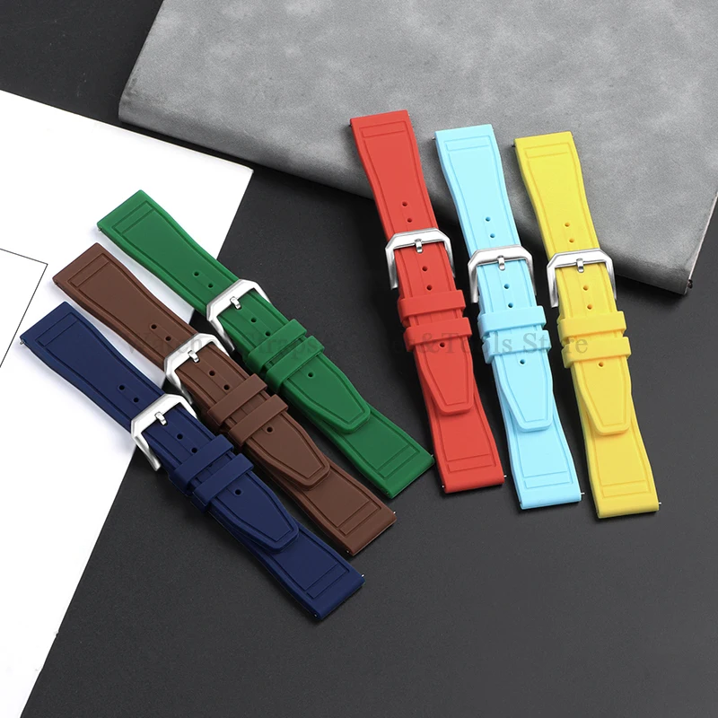 Premium Silicone Watch Strap - Quick Release Rubber Sport Band 20mm 21mm 22mm