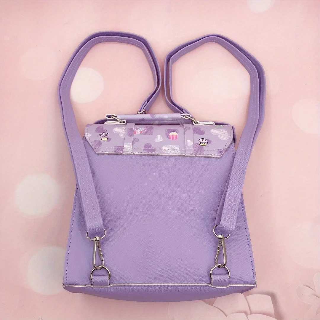 1 pcs Sanrio Family Cute Cartoon Girl Heart Retro Handbag One Shoulder Crossbody Bag Women's Backpack Retro Multi purpose Bag