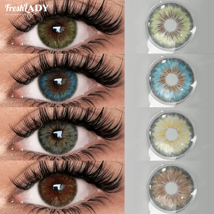 Cleopatra Series Natural Brown and Green Colored Contact Lenses - Soft, Yearly Wear