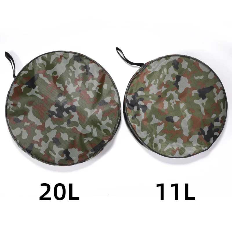 Portable Outdoor Backpack Fishing 11L and 20L Thicken Multifunctional Camouflage Car Wash Cleaning Tool Folding Bucket