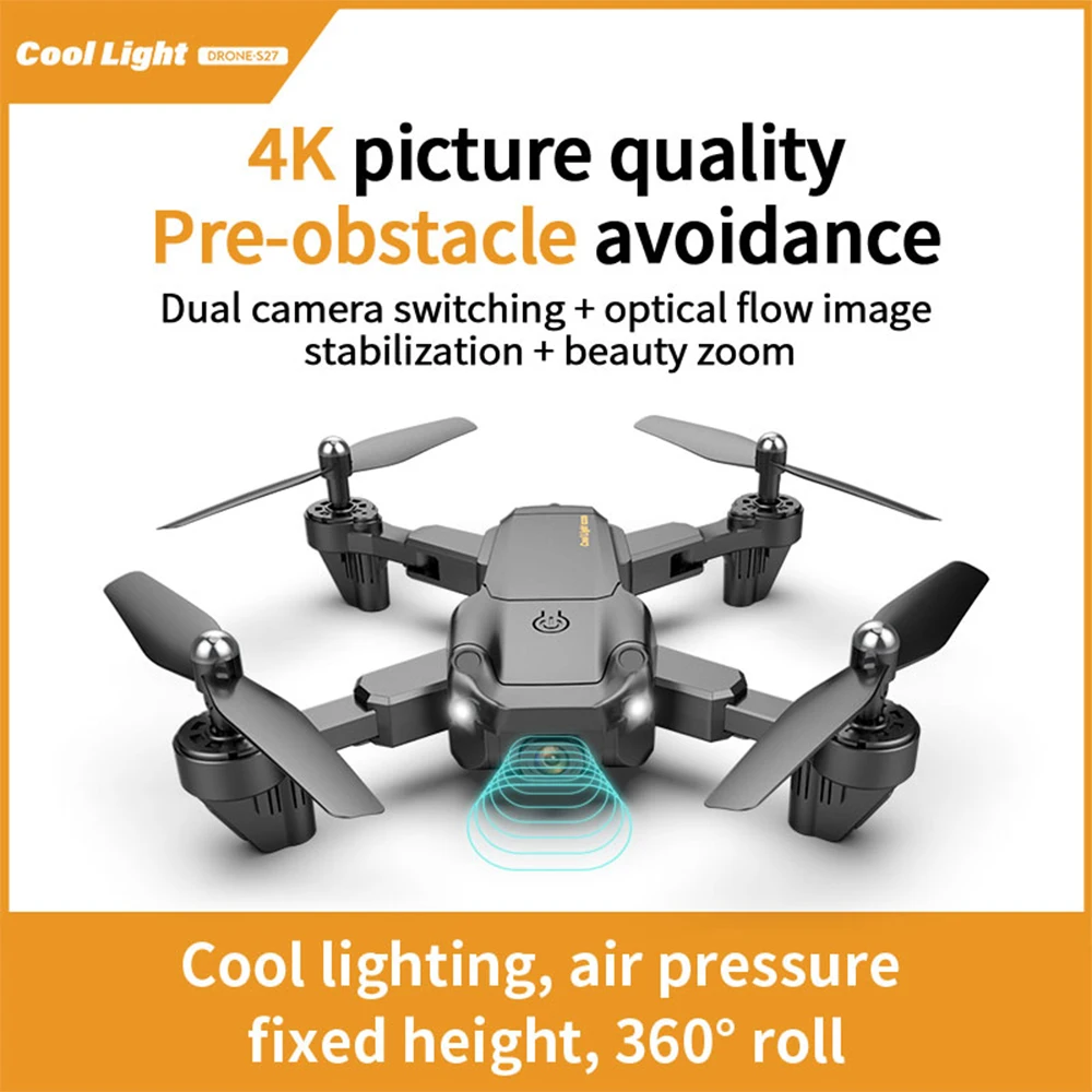 BV27 Drone 4k Professional Dual HD Camera Устранение препятствий WiFi Fpv Квадрокоптер для съемок