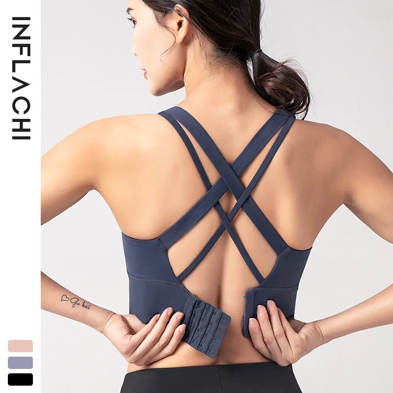 

Women Sports Underwear Ladies Running Yoga Vest Shockproof Push Up Fitness Bra