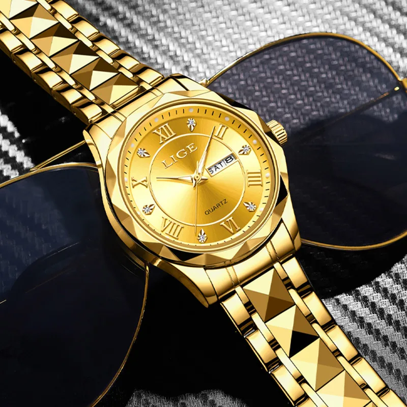 NEW Top LIGE Brand Casual Fashion Watches for Man Sport Military Date Full  Steel  Wrist Watch Men Watch Week Relojes Hombre
