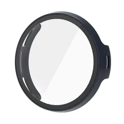 Amazfit Active 3 Premium All - Around Protective Case with Tempered Glass Screen Shield - Active3 Premium (Dark blue)