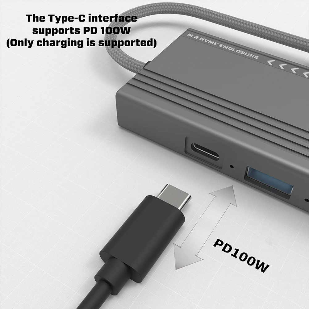 ƮϿ M.2 NVMe/SATA ϵ ̺ ̽, USB C Ÿ , 10Gbps ָ Ʈ ̺, 2 USB 2.0 Ʈ, SD/TF ī , 5 in 1