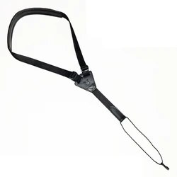 Deluxe Leather Classical Guitar Shoulder Strap - Premium Musical Instrument Accessory (Black)