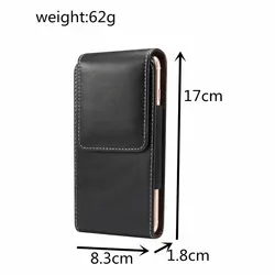 Universal Leather Phone Belt Clip Case Waist Bag - Vertical Holster Cover ((XL)6.7-6.9 Inch)