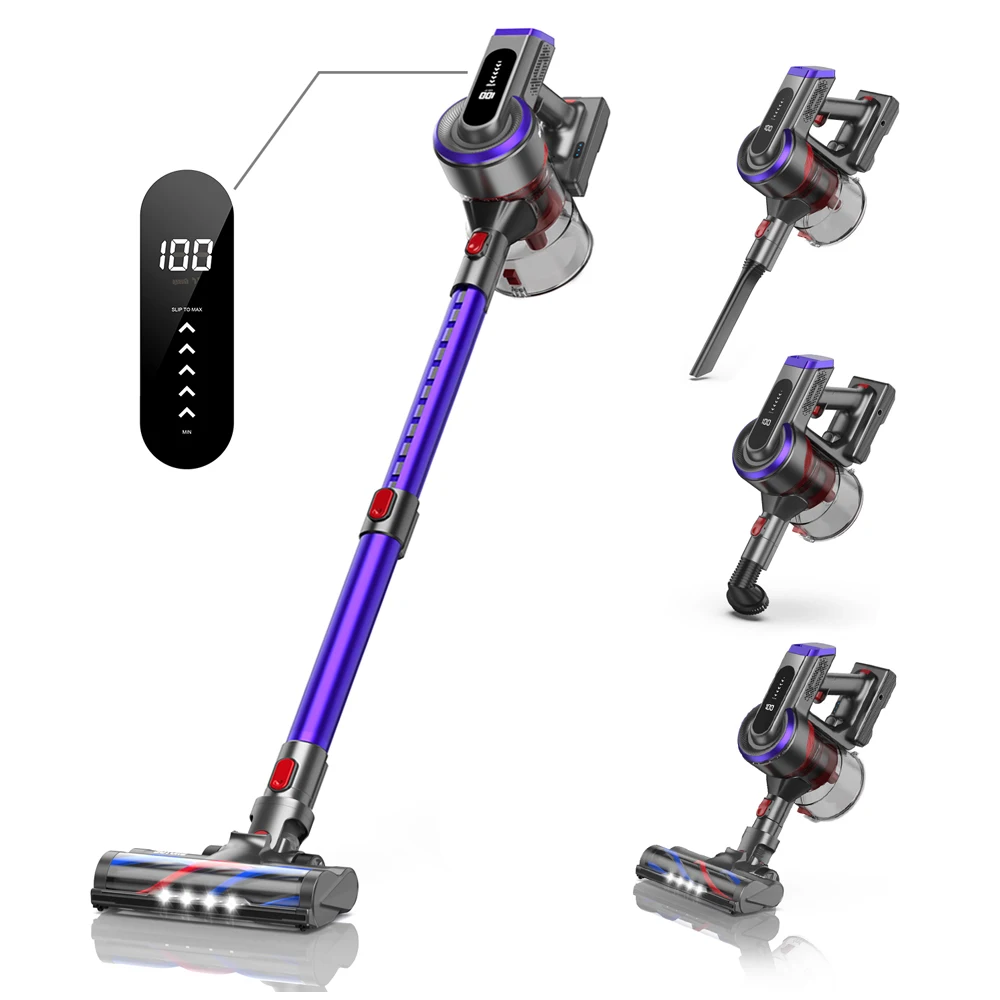 Buture 400W 33000Pa Potente Aspirapolvere Senza Fili Palmare Senza Fili Per Elettrodomestico Con Touch Screen 55 Minuti Di Autonomia