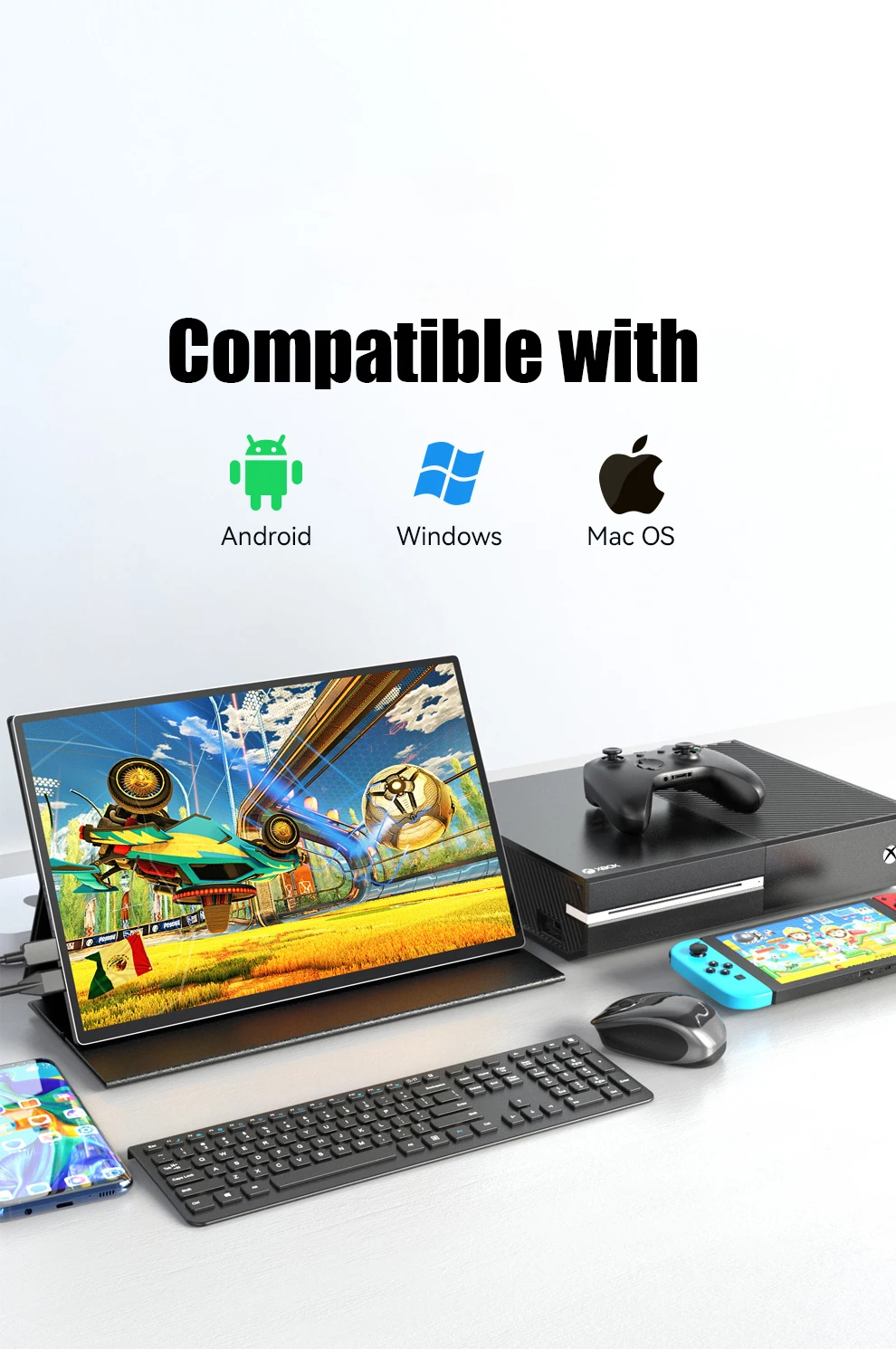 Xbox ġ Ʈ   PS4 5  ޴ , HDR USB C Ÿ HDMI IPS Ʈ ܺ ȭ, 16 ġ, 144Hz, 2K, 2.5K