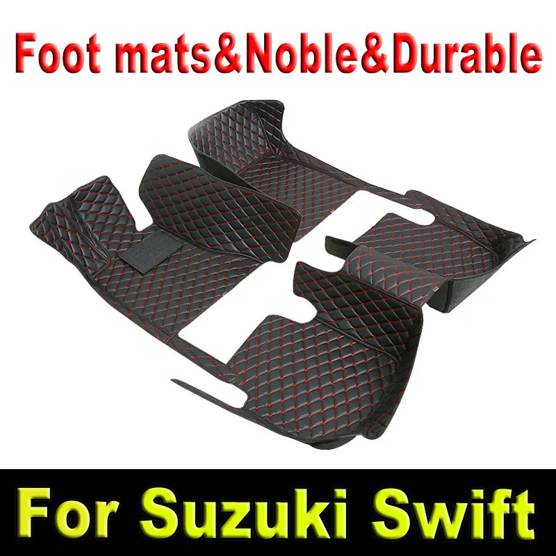 

Leather Car Floor Mats For Suzuki Swift AZG412 413D 414 2011~ 2017 5door Waterproof Pad Car Floor Carpet Mat Rug Car Accessories