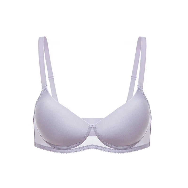BirdTree 100%Real Silk Wire Free Bra, Women Silky Solid Color Thin, Skin Friendly Sexy Underwear, 2026 Spring Summer P41955QM 5
