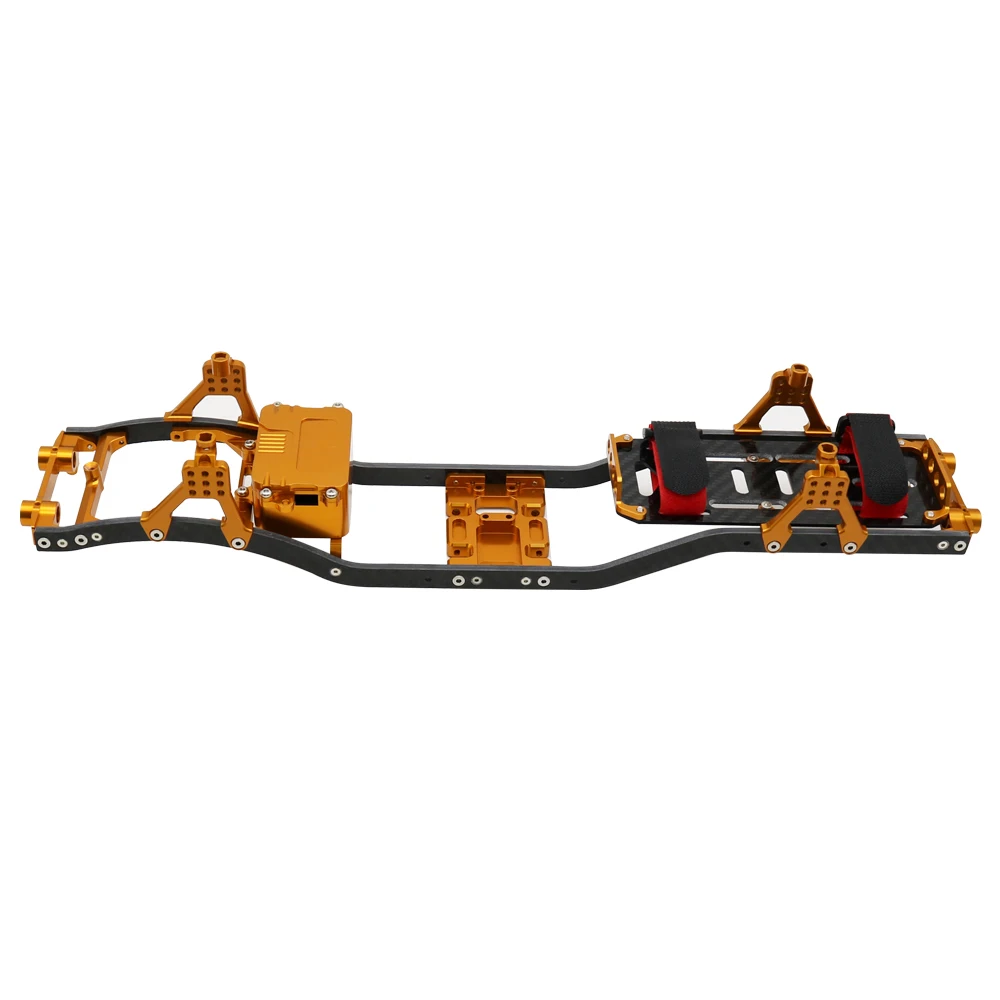 S2ee912ea5bbe4ac78e3cb45320556a674 1/10 RC 크롤러 카본 파이버 거더 4MM CNC 금속 자동차 섀시 프레임 바디 키트 부품 (Axial SCX10 II Rock Off Road 트럭용)
