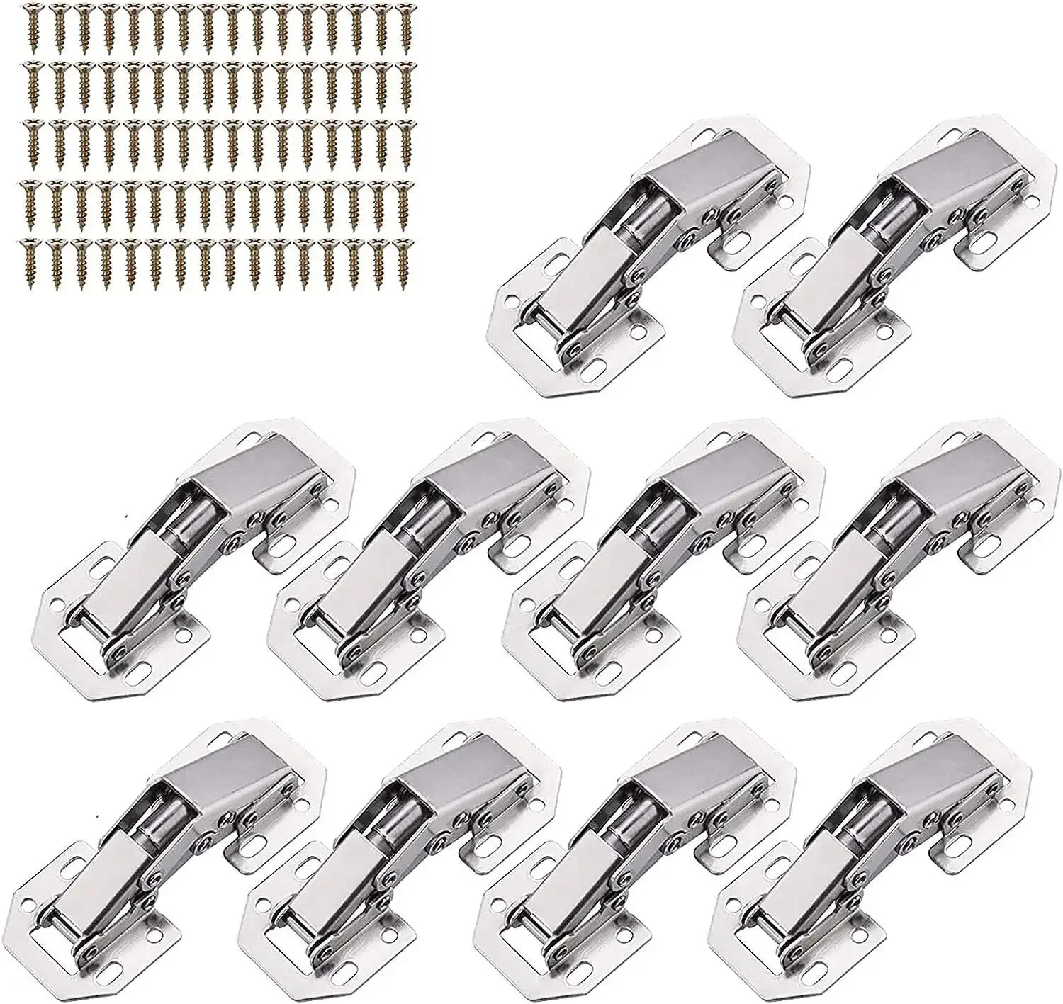 90Degree3-4Inch Not Drilling Hole Cabinet Hinge Cabinet Door Soft Closing Hinge Hydraulic Buffer Furniture Door Hinges stainless steel hinges door hinges