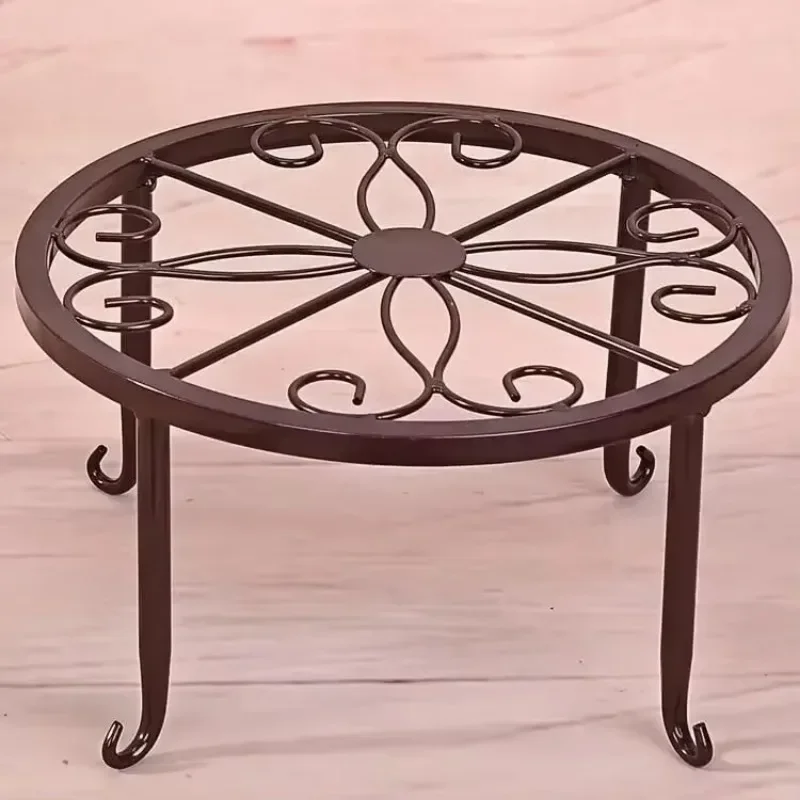 Standing Flower Pot Shelf Display Stand Retro Wrought Iron Potted Plant Garden Plant Flower Stand Balcony Home Decoration Stand
