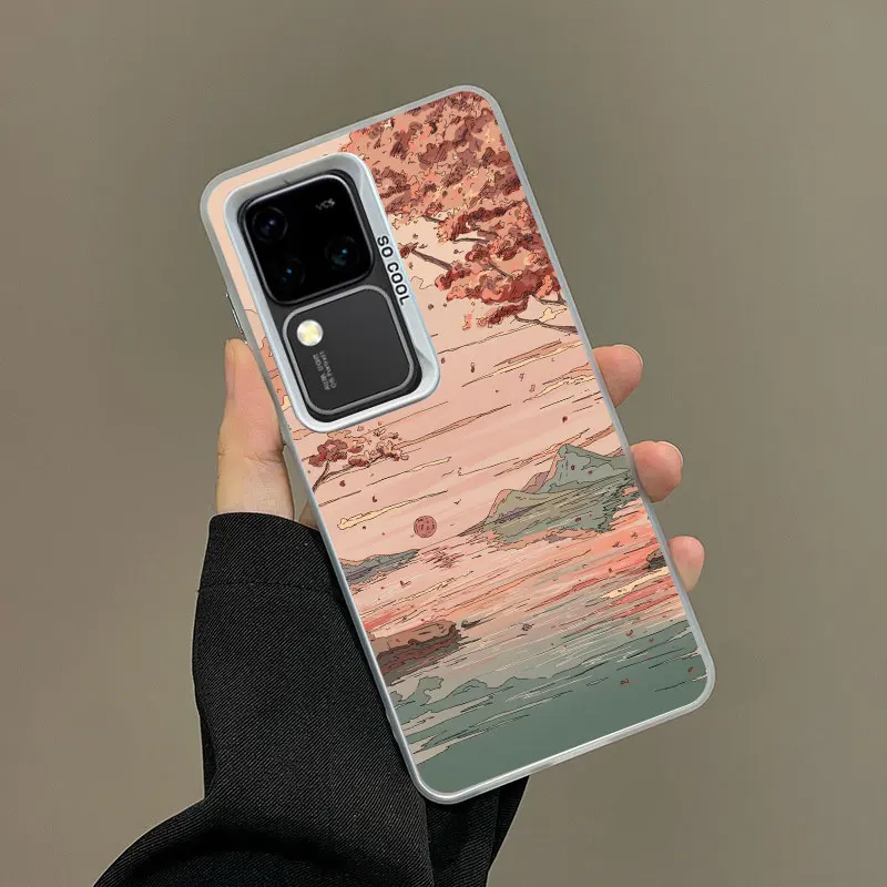 Anime Art Sky Landscape Laser Phone Case - Shockproof Cover