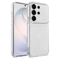 Sparkling Glitter Diamond Pattern Phone Case with Camera Protection - Galaxy S20 FE (Clear)
