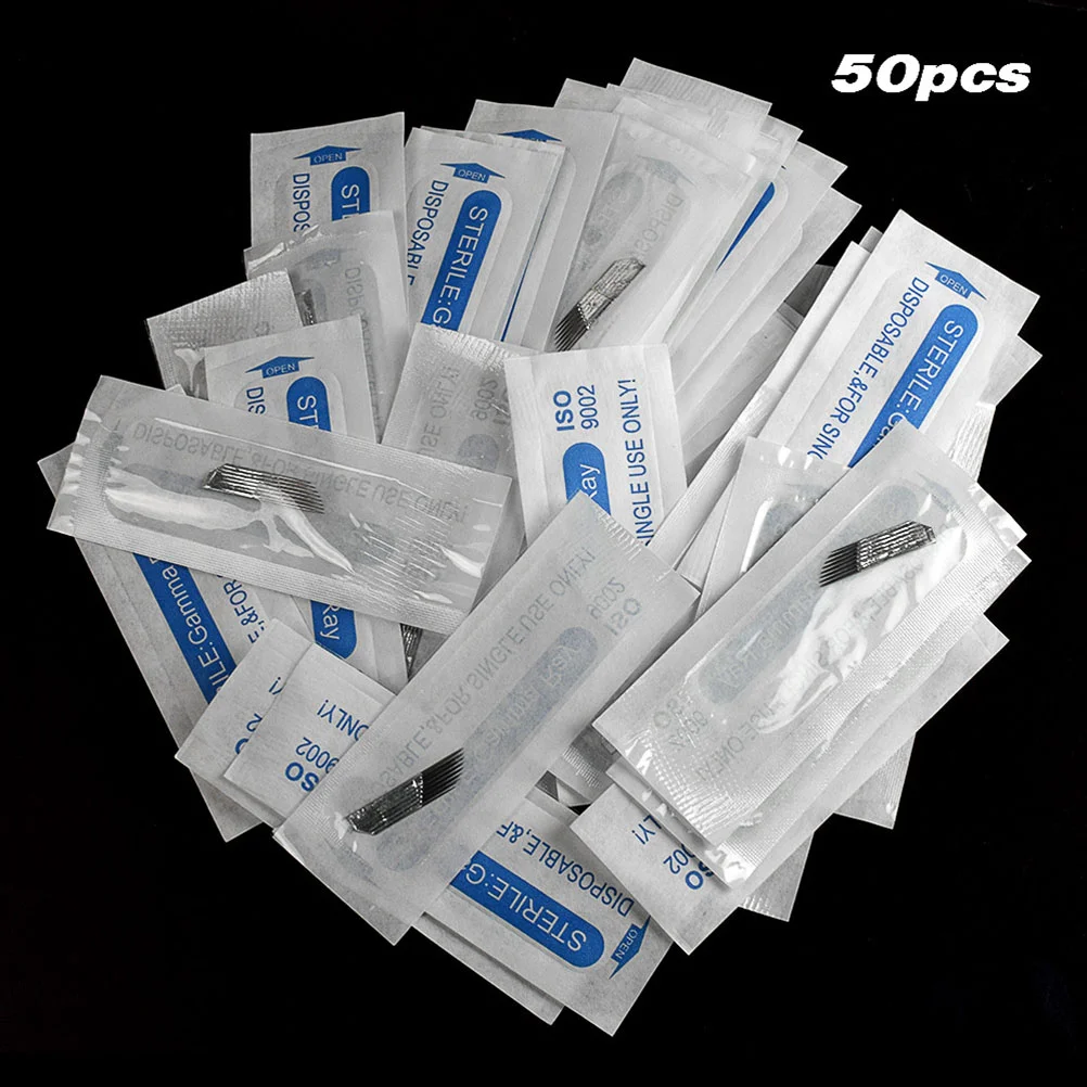 

50 шт., лезвия для нанесения макияжа