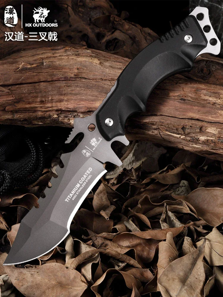  HX OUTDOORS Cuchillo de supervivencia militar para exteriores,  herramienta de alta dureza, cuchillos rectos pequeños esenciales para  camping, senderismo (D225) : Deportes y Actividades al Aire Libre