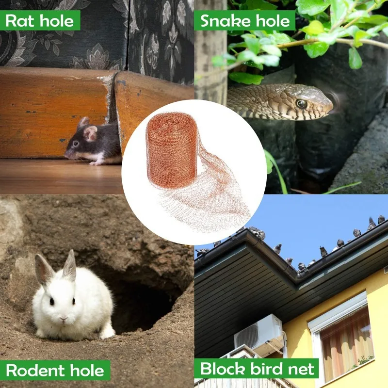 3/6/12m Copper Wire Mesh Signal Shielding Anti-Snail Pest Rodent Mesh