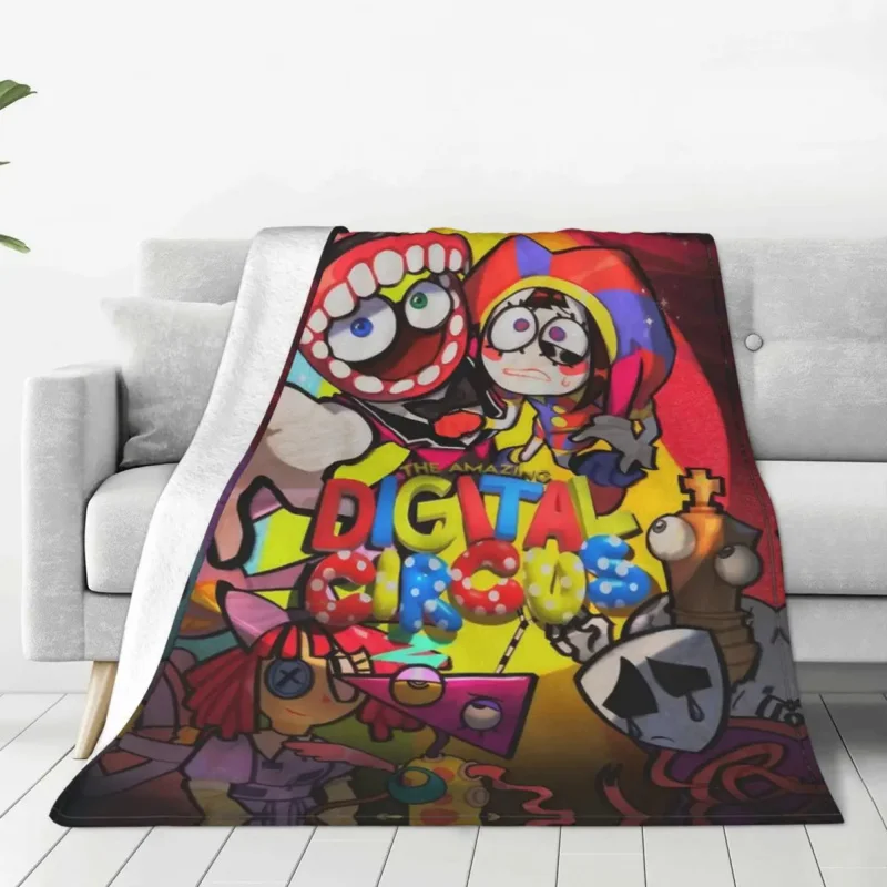 

The Amazing Digital Circus TV Series (2) Wool Blanket Funny Throw Blankets for Home 150*125cm Bedspread
