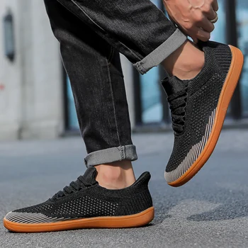 Summer Wide Shoes Men Barefoot Wide Toe Soft Soled Outdoor Jogging Lace Up Casual Sneaker Breathable Running Shoes Tenis Jeans 1