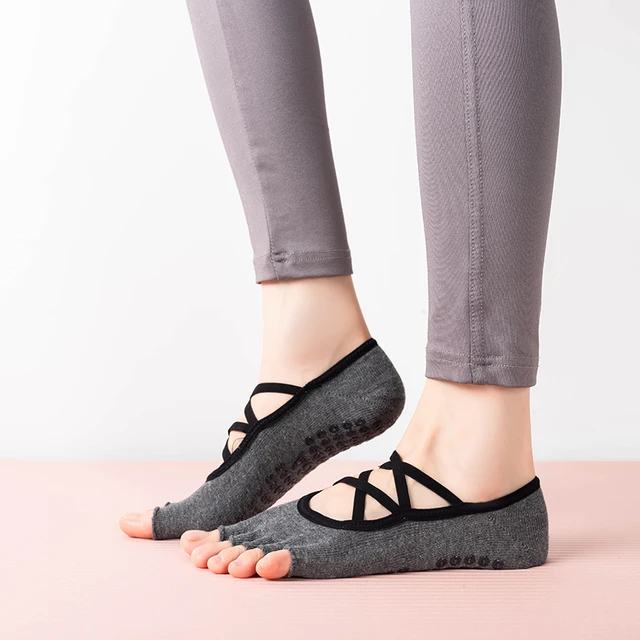 TADSFVC Donne Uomini Sport Antiscivolo Yoga Calzini Con - Foto 2