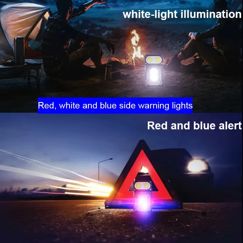 Xiaomi Flashlight Adjustable Angle LED Outdoor Portable Multi-function Keychain Magnetic Camping Warning portable flashlight