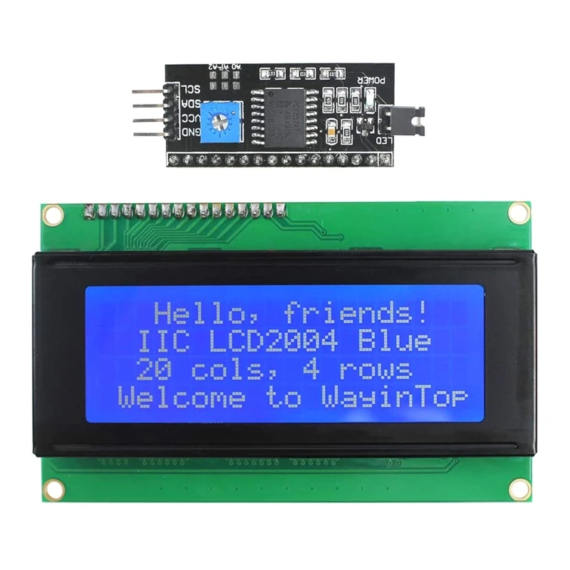 2004 시리얼 블루 그린 백라이트 LCD 모듈, UNO 2560, IIC, I2C, TWI LCD2004