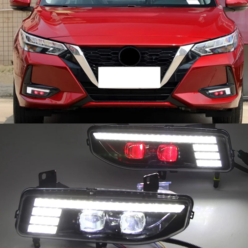 

LED Daytime Running Light Fog Lamp DRL With Turn Signals Left Drive For-Nissan Sentra 2020 2021