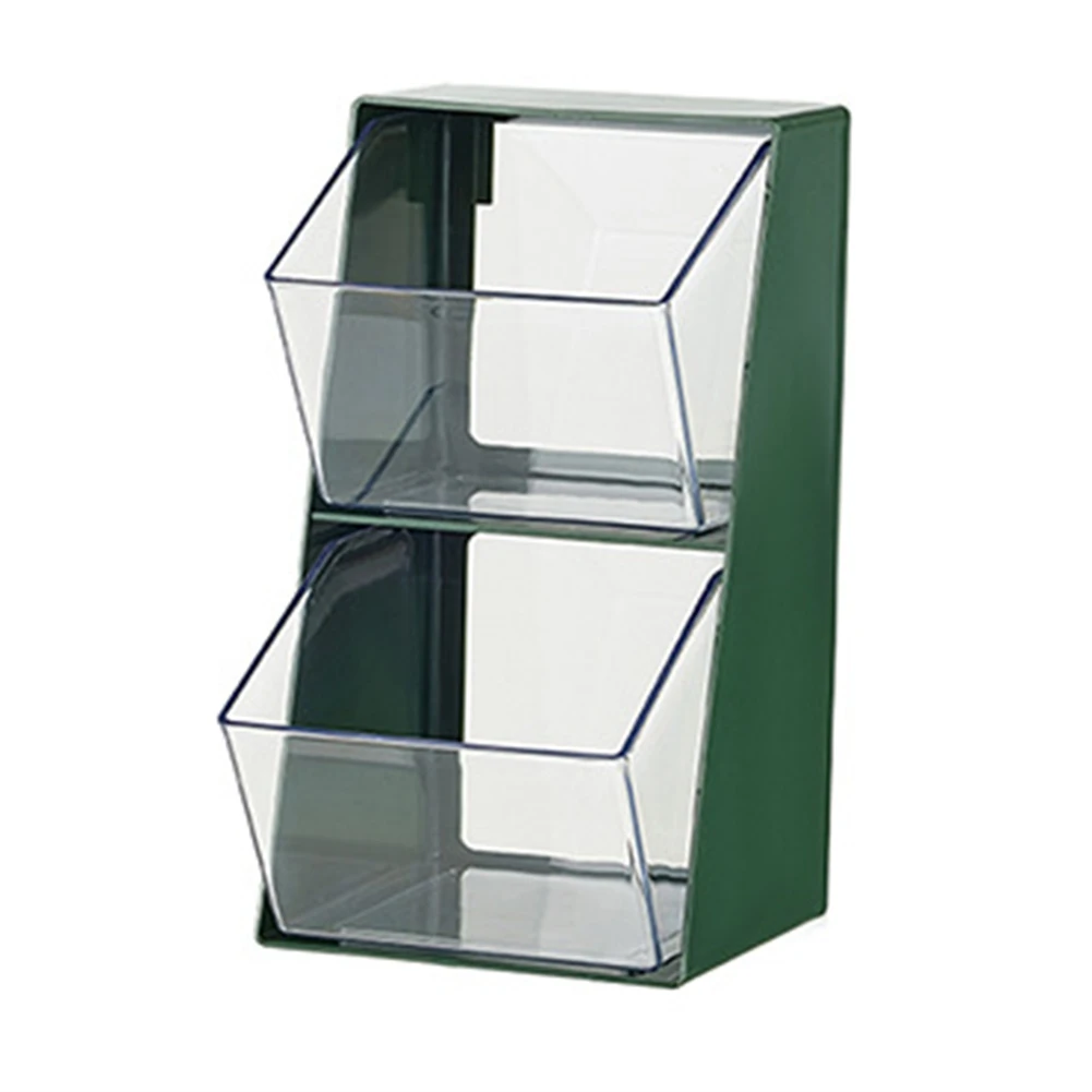 

Wall-Mounted Tea Bag Coffee Bag Storage Box High-Quality Pet Tea Bag Green