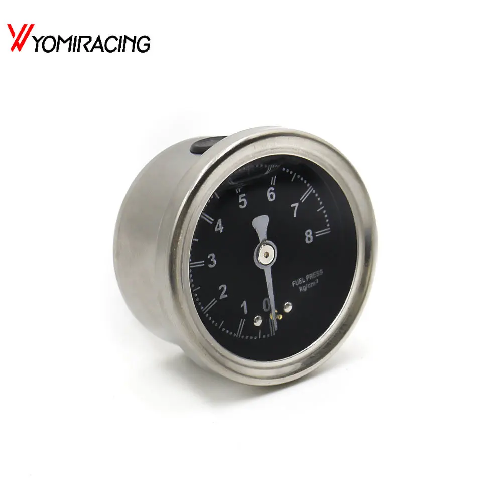 Liquid Filled Fuel Press Pressure Gauge BLACK Regulator R32 R33 R34 S15 Universal JDMFuel