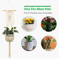 Hanging Plant Handmade Macrame Plant Hanger Flower Pot Planter Hanger Wall Decor Courtyard Garden Hanging Planter Hanging Basket 5