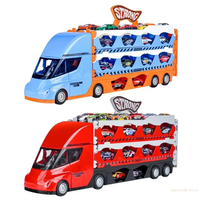 

Y4UD Car Carriers Truck and Alloy Car Toy Set Gift for 3Years+ Toddler Boys