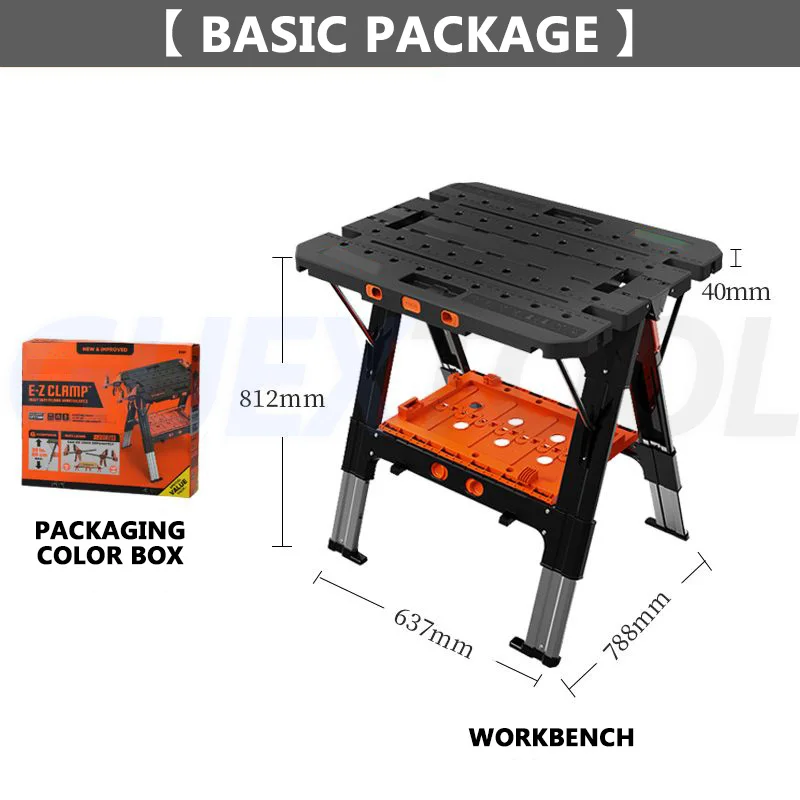 Портативний складаний верстак, рухомий пильний стіл, багатофункціональний портативний інструментальний стіл своїми руками, робочий стіл для пилок