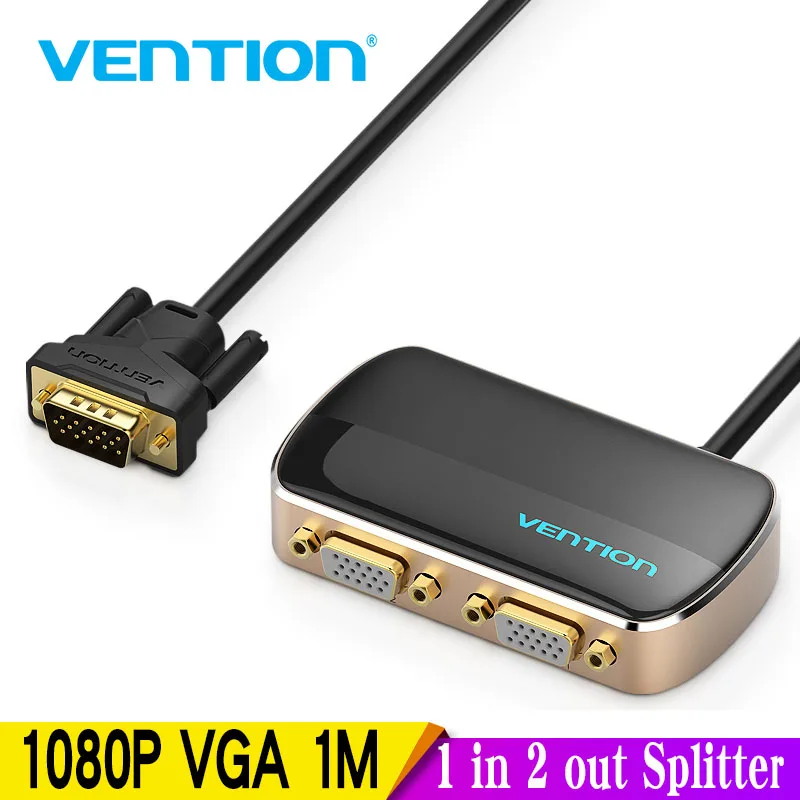 Vention Vga Splitter 1080P Vga Switch 1 In 2 Out Maschio A Femmina 1M Cavo Per Desktop Laptop Monitor Proiettore Tv Adattatore Vga Nuovo
