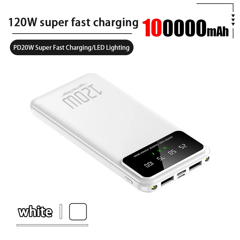 White 100000mAh