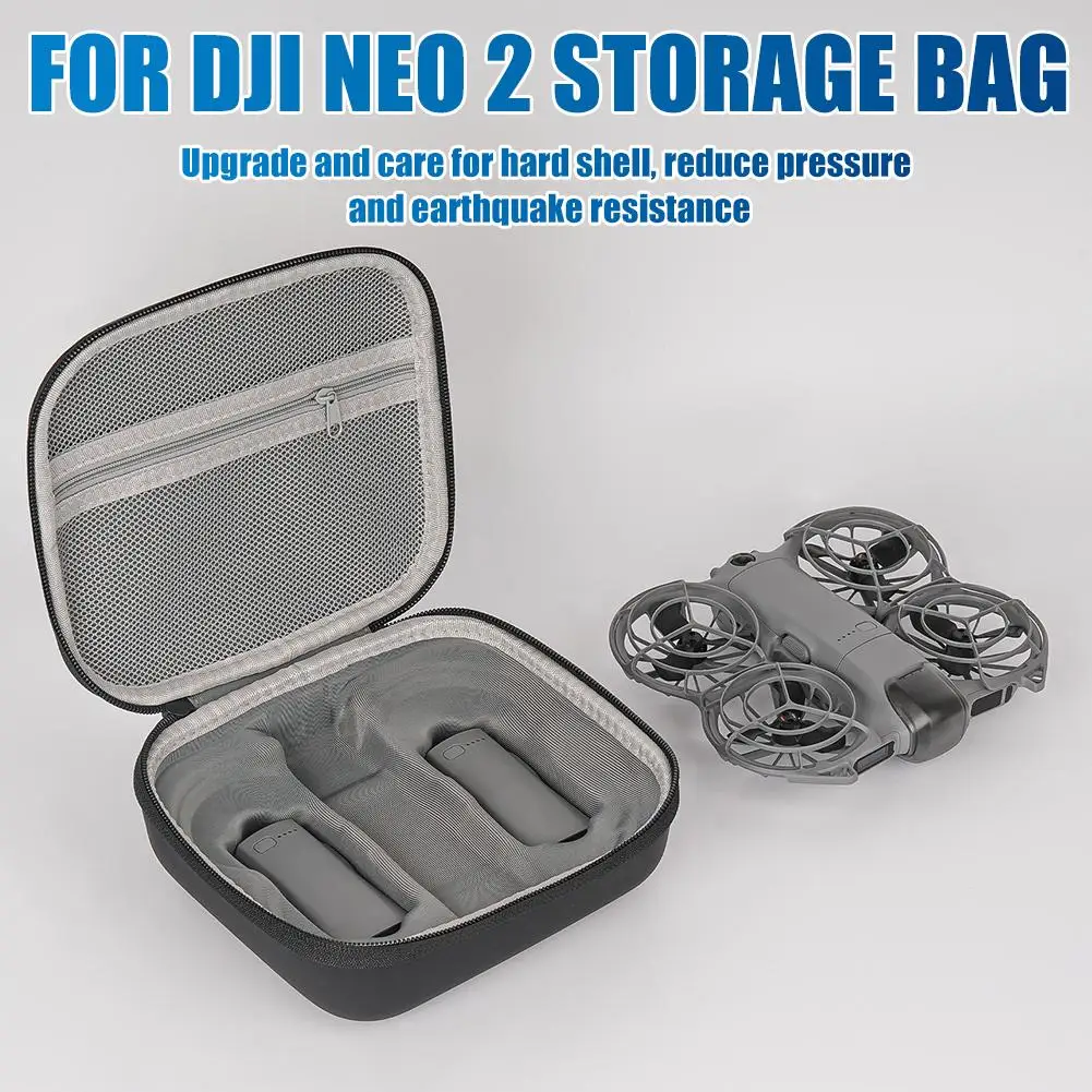 Étui de transport pour drone DJI NEO 2 – Sacoche rigide EVA avec compartiments batterie