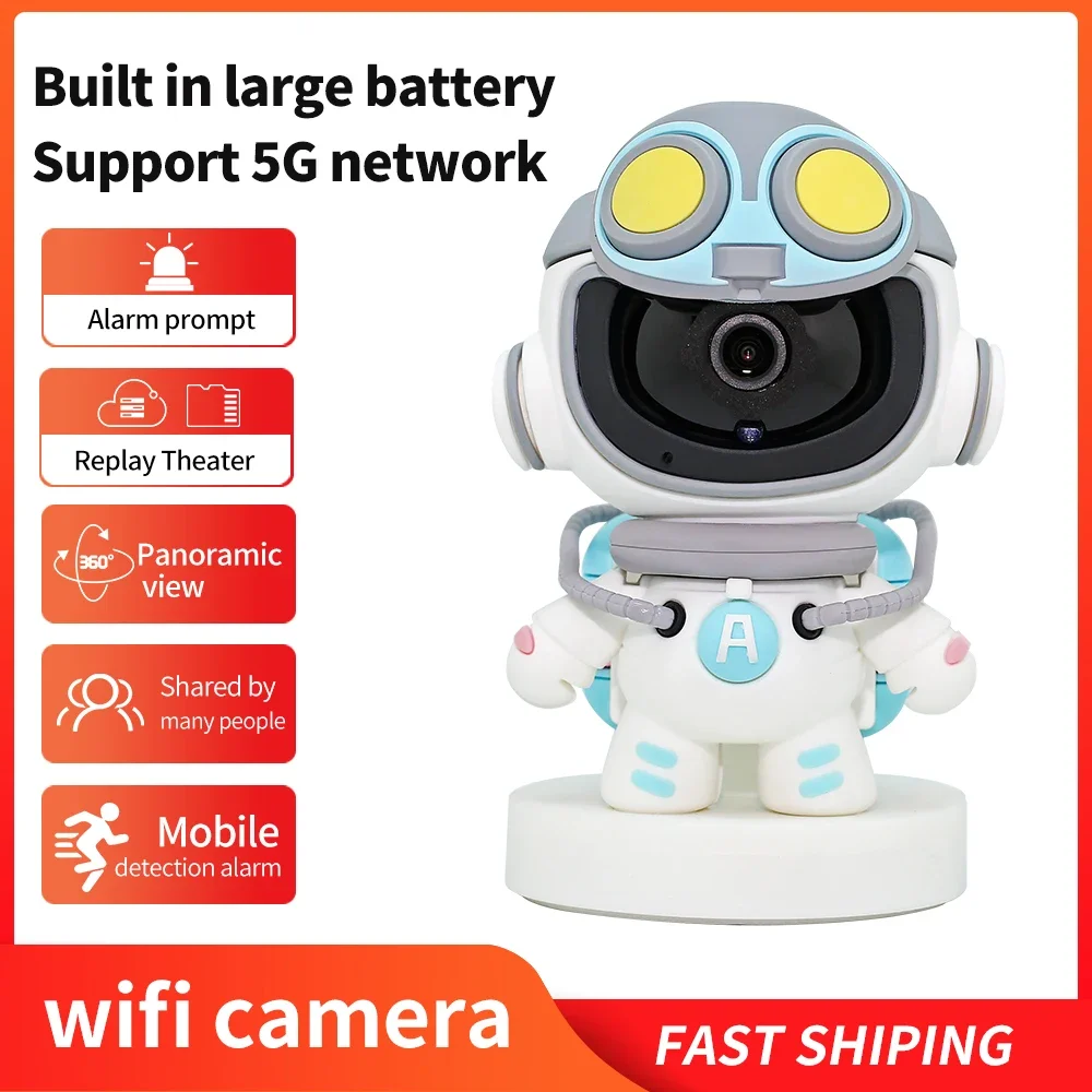 

Кукольная робот Wi-Fi IP-камера с беспроводным монитором, 1080P, автоматическая камера видеонаблюдения HD для умного дома