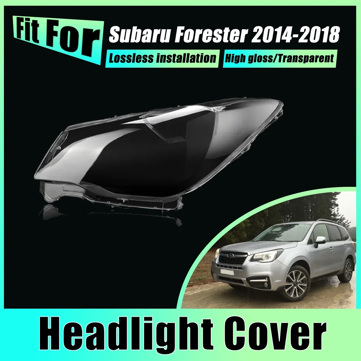 

Headlight Covers For Subaru Forester 2014-2018 SJ 2x Head Light Cap Front Len Fog Transparent Lampshade Headlamp Car Accessories