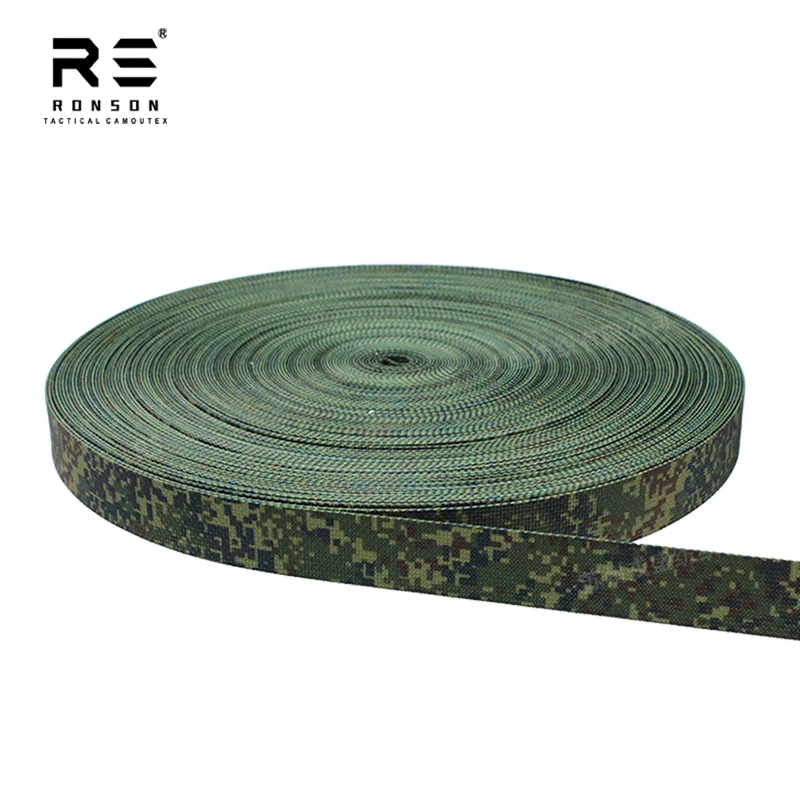 Tactical Strap Webbing 25mm Webbing Camouflage 10m Outdoor Backpack 25mm Sports Shoes Dog Shoes Printed