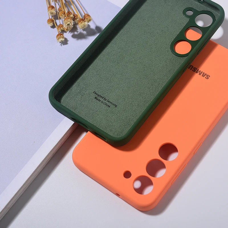 New Samsung Galaxy S24 Ultra S23 S22 Case Liquid Silicone Phone Cover S24Ultra S23Ultra S22Ultra S23+ S24+ Back Protective Shell