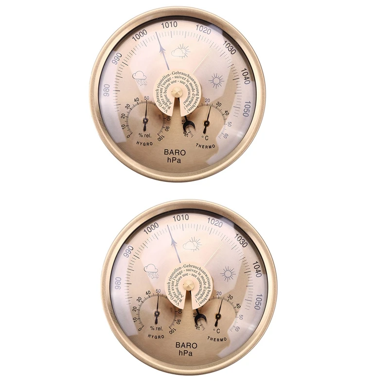

Promotion! 2X Barometer Thermometer Hygrometer Wall Mounted Household Weather Station