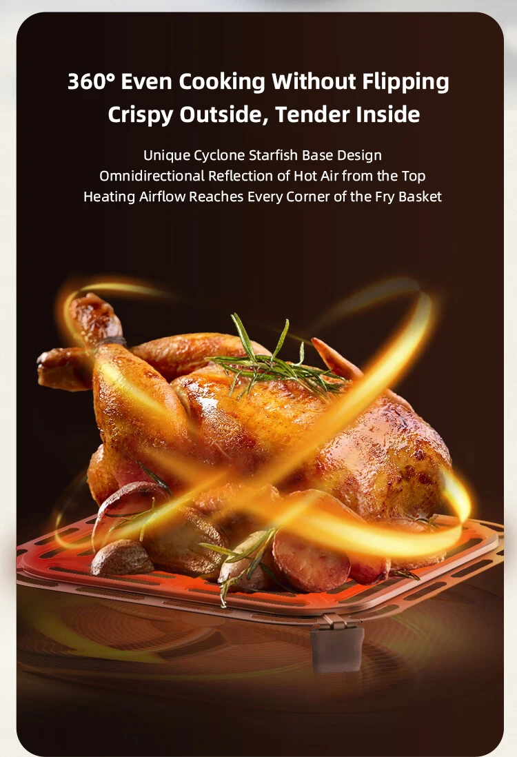 Description Picture 6 of itemPhilips 3.5L Air Fryer Whirlwind Temperature-Controlled High-Quality Inner Pot Silicone Anti-Slip Mat visual cooking guidance