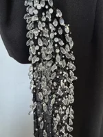 HIGH STREET Newest 2026 Designer Vestido Women's Diamonds Beaded Slash Neck Off The Shoulders Patchwork Gauze Long Maxi Dress - Image 6