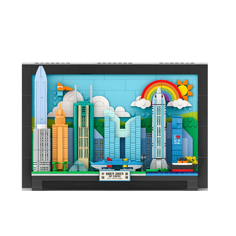 【超特価sale開催】  WG4923 Shenzhen City Postcard Building Blocks Imagination カプセルプラレール